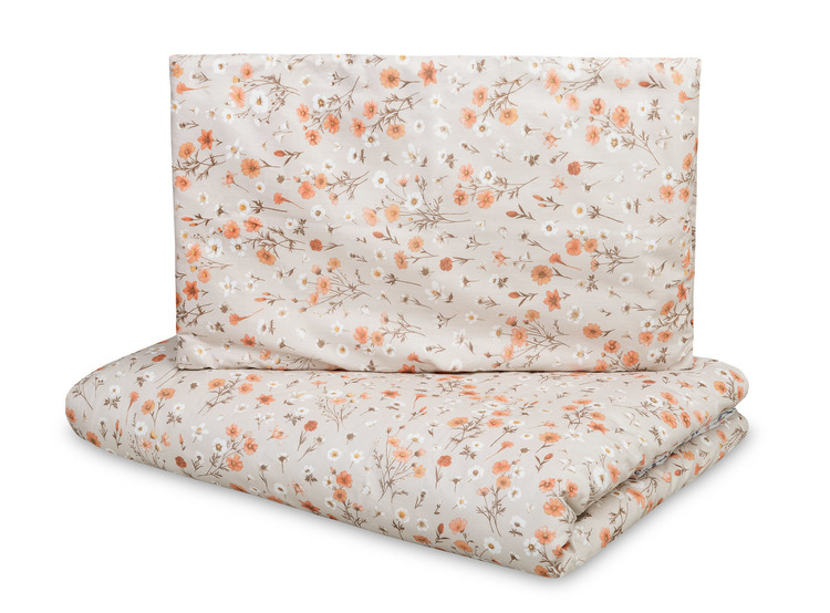2 PIECE BEDDING COTTON BLOOM BEIGE 100X135