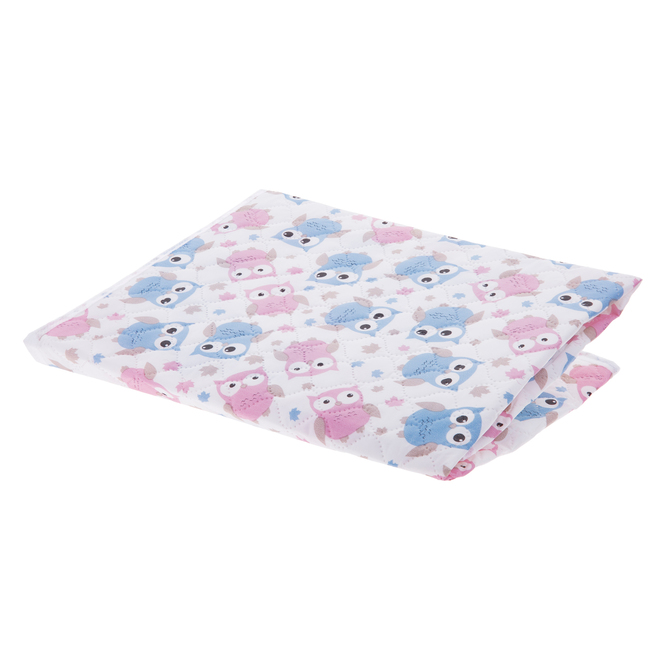 A0254 PEVA Changing mat (55 x 70 cm) Owls Blue-Pink