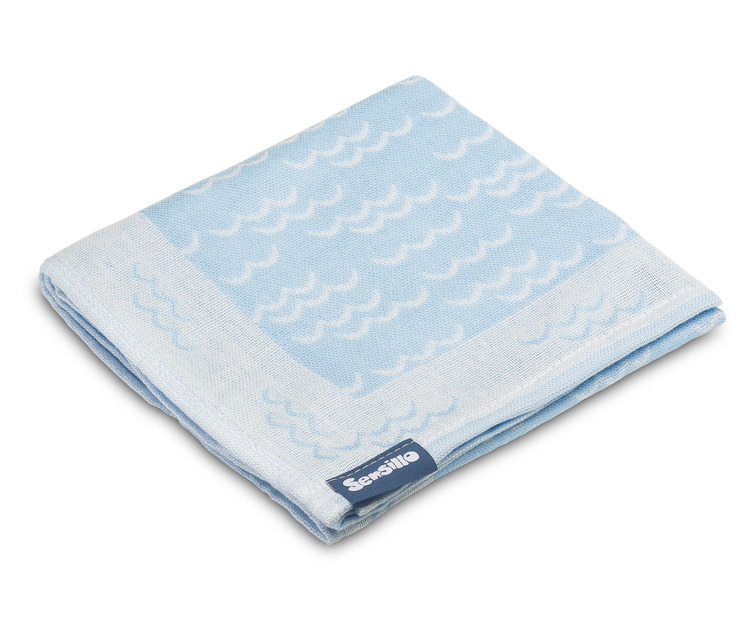 PIELUCHA BAMBUSOWA 65X75 NIEBIESKI FALE