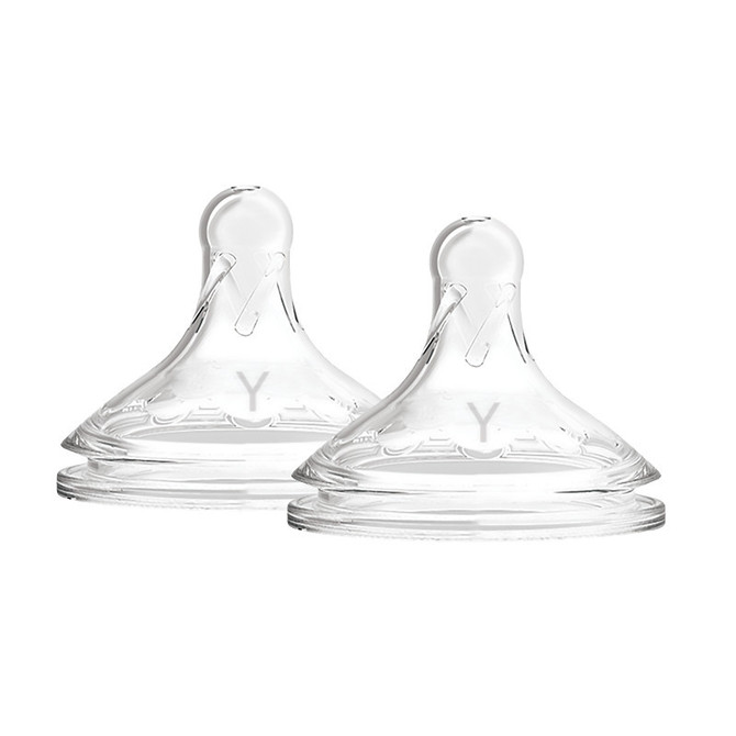 WNY201 Y-Cut Wide-Neck Silicone Options+ Nipple, 2-Pack