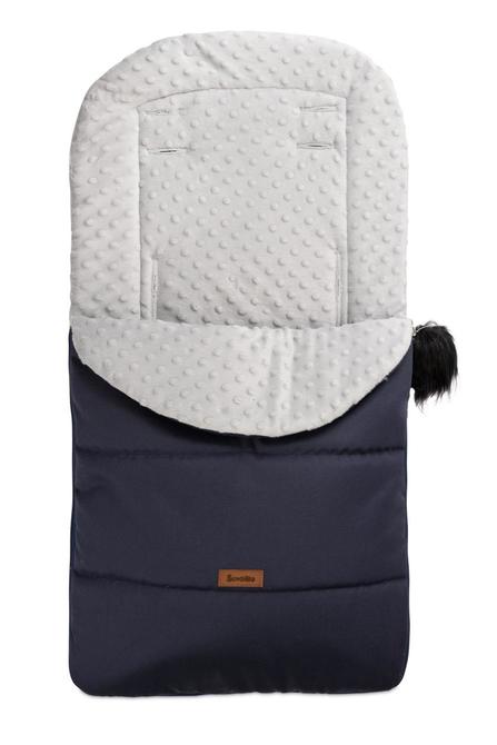 ŚPIWOREK HUSKY NAVY/LIGHT GREY MINKY 85 X 40