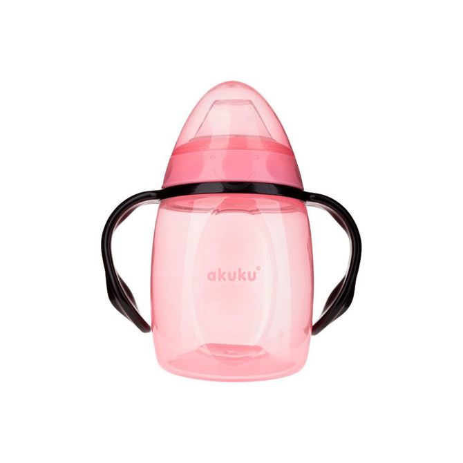 A0429 Non-spill cup 280 ml with with silicone spout and dual handle + spout