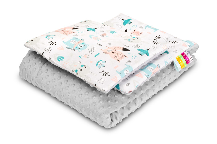 SET MINKY TIERE HELLGRAU Kollektion 2020