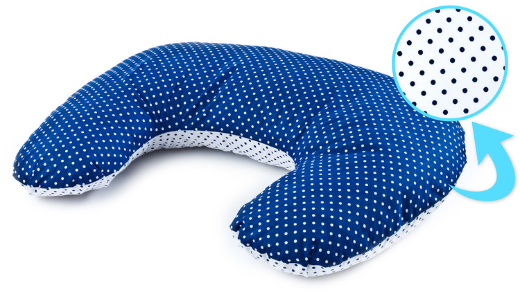 STILLHÖRNCHEN MIT TUPFEN MARINEBLAU