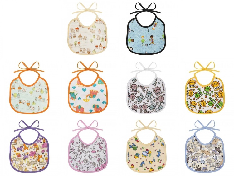 A1640 Tie bib with, waterproof layer (20 x 14 cm)