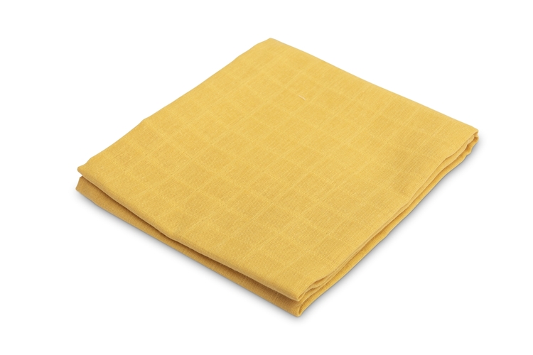 PIELUCHA MUŚLINOWA MUSZTARDOWY GŁADKI 70X80
