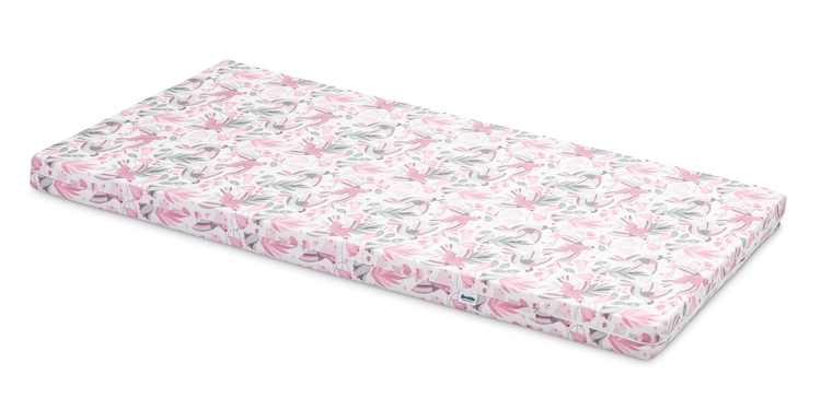 COT INSERT BIRDS PINK 120X60
