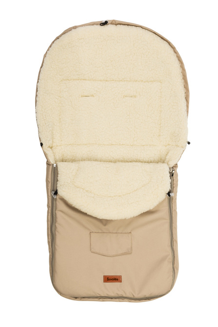 ŚPIWOREK WEŁNA CAPPUCCINO DO WÓZKA (95x40)