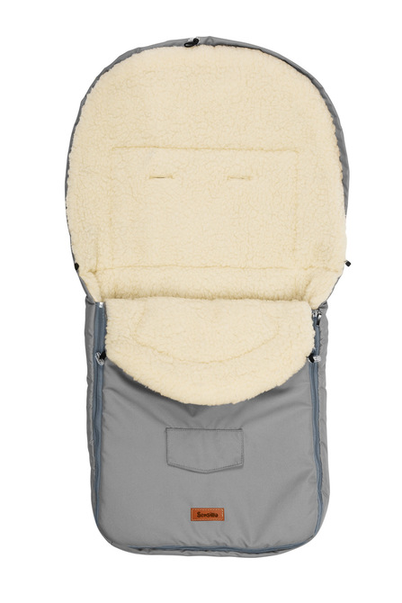 ŚPIWOREK WEŁNA LIGHT GREY DO WÓZKA (95x40)